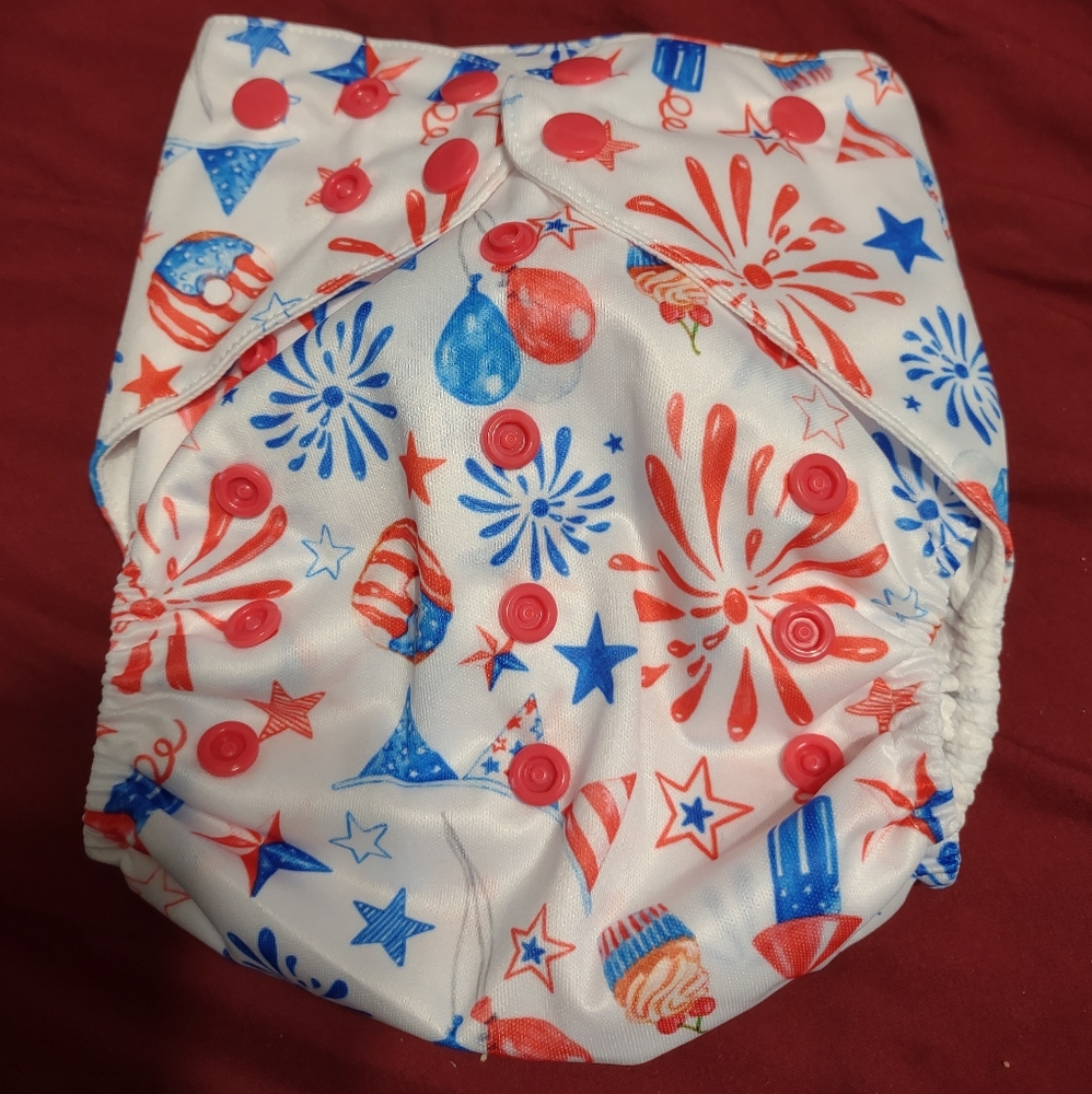 USA fourth of July cloth diaper